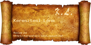 Keresztesi Léna névjegykártya